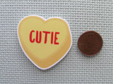 Second view of the Cutie Conversation Heart Needle Minder