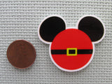 Second view of the Santa Mouse Head Needle Minder