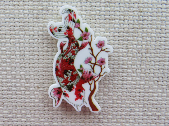 First view of koi fish needle minder.
