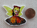 Second view of Monarch Butterfly Fairy Needle Minder.