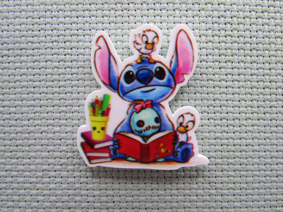 First view of the Stitch Reading a Book with Friends Needle Minder