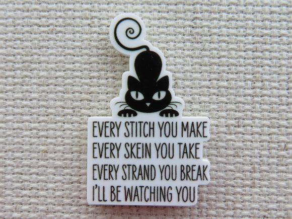First view of Every Stitch You Make, Every Skein You Take, Every Strand You Break, I'll Be Watching You Needle Minder.
