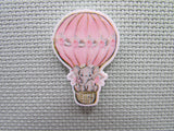 First view of the Elephant in a Pink Hot Air Balloon Needle Minder