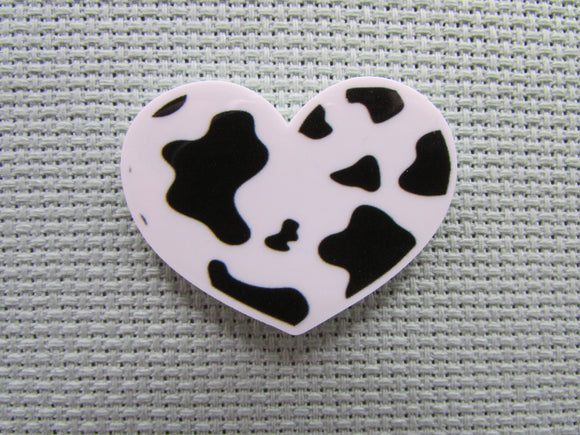 First view of the Cow Print Heart Needle Minder