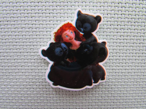 First view of the Merida and her Bear Brothers Needle Minder