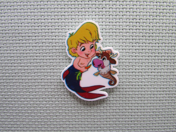 First view of the Mermaid Kristoff and Sven Needle Minder
