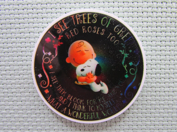 First view of the What a Wonderful World Charlie Brown and Snoopy Needle Minder