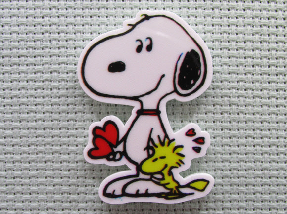 First view of the Snoopy Giving Hearts Needle Minder