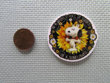 Second view of the Snoopy Sunflowers Needle Minder
