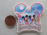 Second view of the Wedding Day Mickey and Minnie on a Bridge Needle Minder