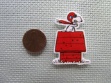 Second view of the Snoopy as the Red Baron Needle Minder
