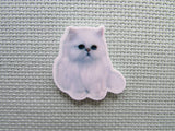 First view of the Pretty White Cat Needle Minder
