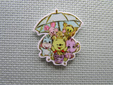 First view of the Pooh Bear and Friends Under an Umbrella Needle Minder