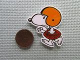 Second view of the Football Player Snoopy Needle Minder