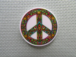 First view of the Colorful Peace Sign Needle Minder