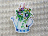 First view of Watering Can with a Floral Arrangement Needle Minder.