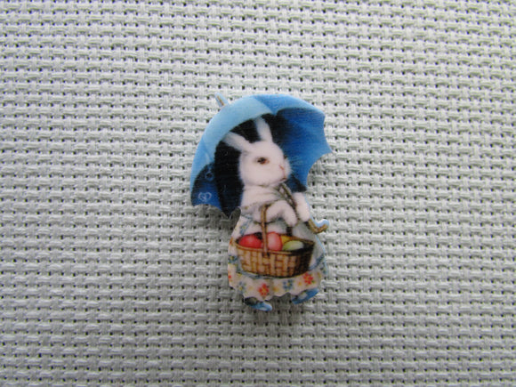 First view of the Bunny Under an Umbrella Needle Minder