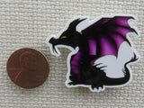Second view of Black and Purple Dragon Needle Minder.