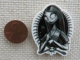 Second view of Black and White Sally Needle Minder.