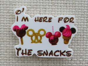 First view of I'm Here For the Snacks Needle Minder.