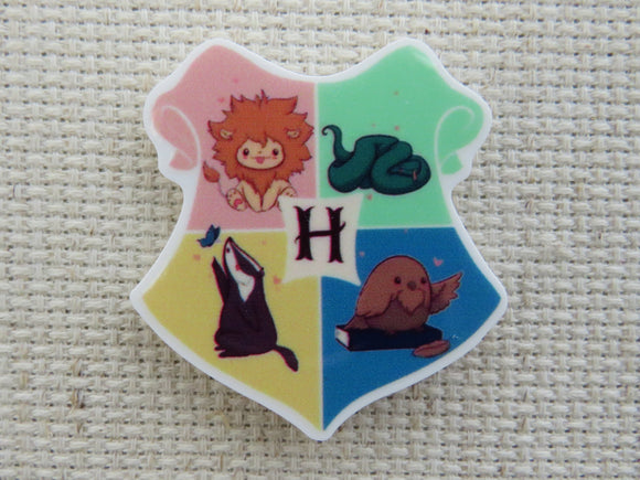 First view of Hogwarts Animal House Crest Needle Minder.