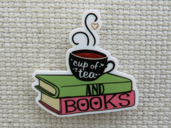 First view of Cup of Tea and Books Needle Minder.