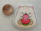 Second view of Hamster Eating a Strawberry Needle Minder.