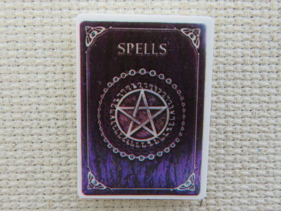 First view of Purple Spell Book Needle Minder.
