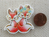 Second view of A Pair of Foxy Foxes Needle Minder.