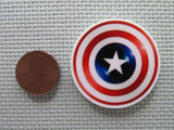 Second view of the Captain America's Shield Needle Minder