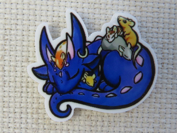 First view of Blue Sleeping Dragon Needle Minder.