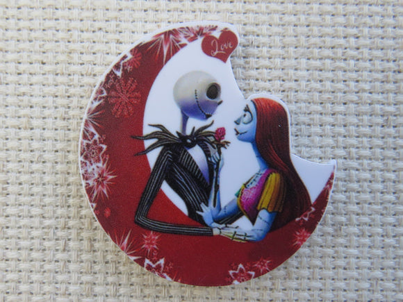 First view of Jack and Sally Under a Love Moon Needle Minder.