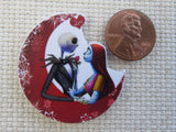 Second view of Jack and Sally Under a Love Moon Needle Minder.
