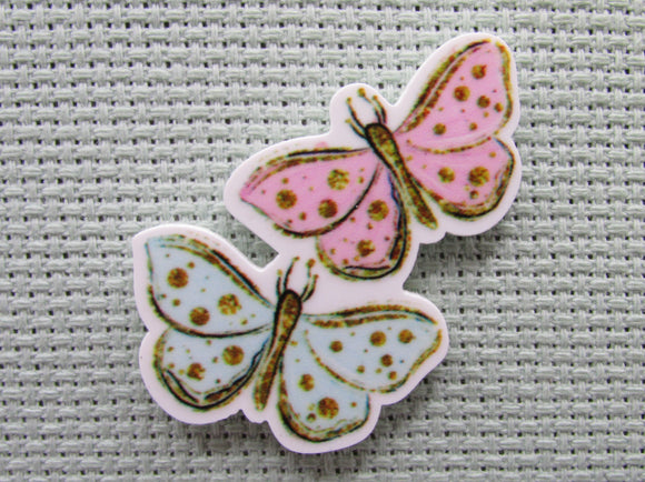 First view of the A Pair of Pastel Butterflies Needle Minder