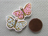 Second view of the A Pair of Pastel Butterflies Needle Minder