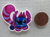 Second view of the Stitch Dressed as the Cheshire Cat Needle Minder