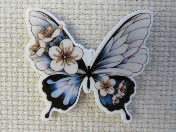 First view of Blue and White Butterfly Needle Minder.
