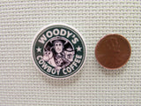 Second view of the Woody's Cowboy Coffee Needle Minder