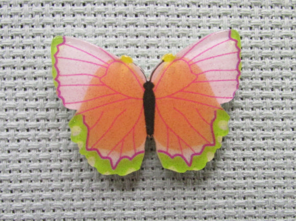 First view of the Pretty Orange Butterfly Needle Minder