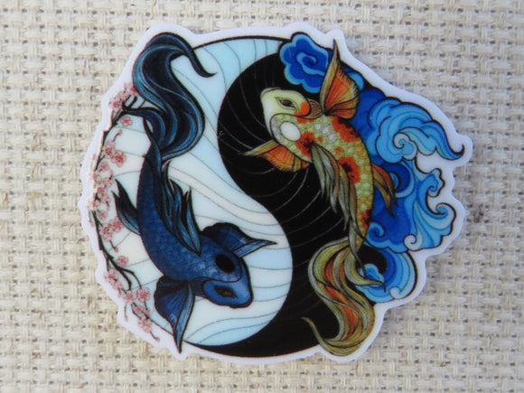 First view of A Pair of Koi Fish Needle Minder.