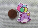 Second view of the Balloon Carrying Narwhale Needle Minder