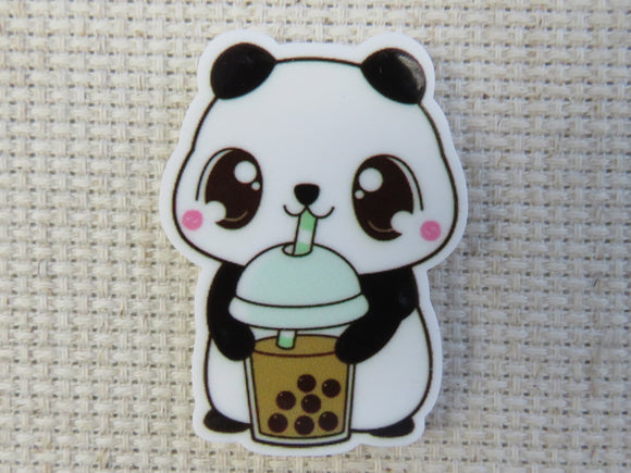 First view of Panda Drinking a Boba Needle Minder.