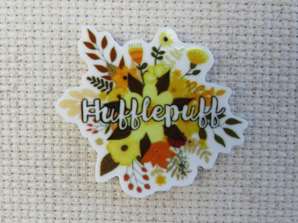 First view of Yellow Floral Hufflepuff Bouquet Needle Minder.