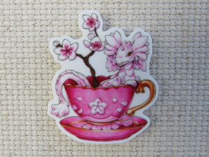 First view of Cup of Pink Dragon Tea Needle Minder,.