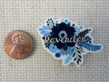 Second view of Blue Floral Ravenclaw Bouquet Needle Minder.