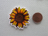 Second view of the Amazing Yellow Animal Print Sunflower Needle Minder