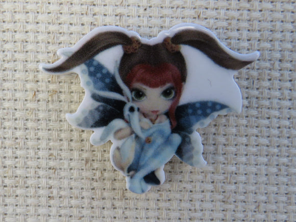 First view of Small Fairy with a Ghost Dog Needle Minder.