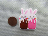 Second view of the Two Bunnies Needle Minder