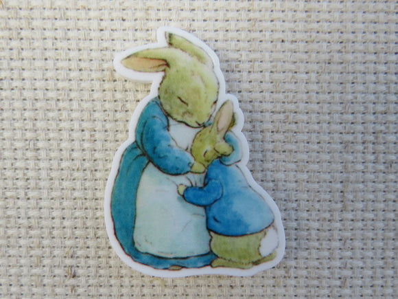 First view of Mother and Son Rabbit Needle Minder.