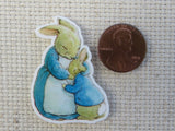Second view of Mother and Son Rabbit Needle Minder.
